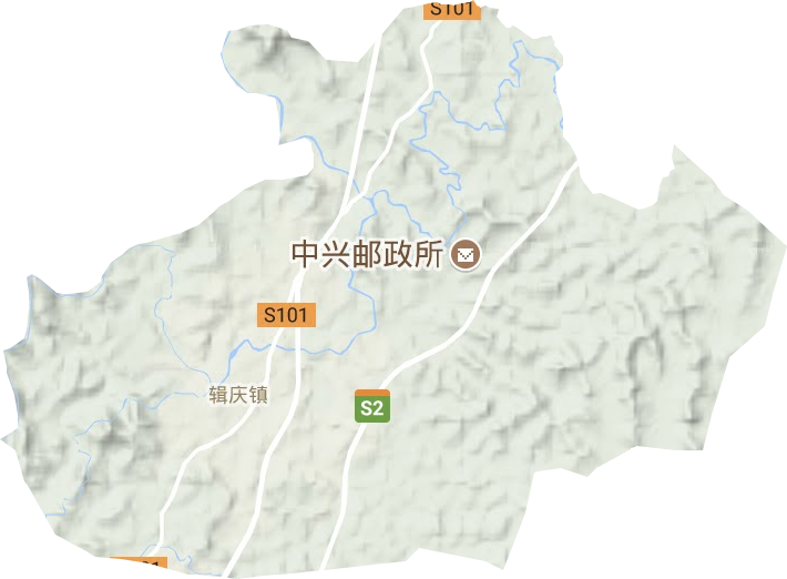 辑庆镇地形图