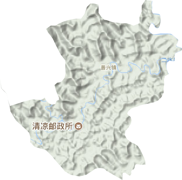 普兴镇地形图