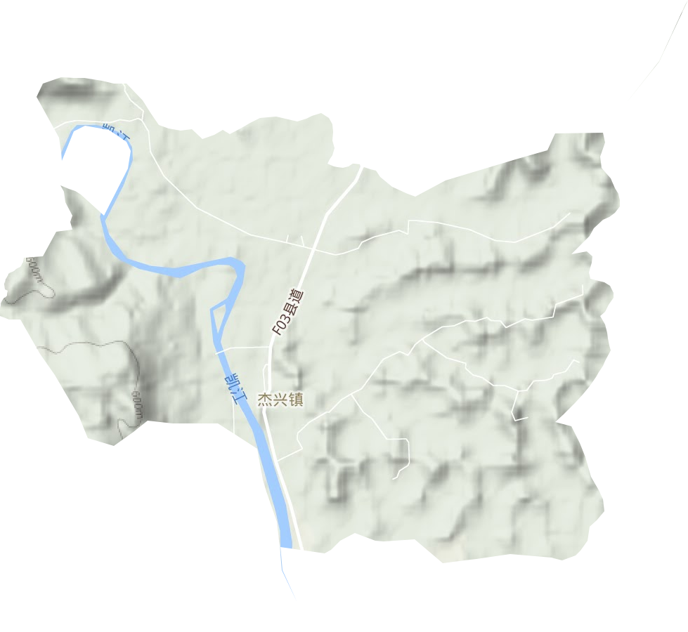 杰兴镇地形图