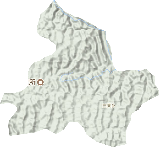 白果乡地形图