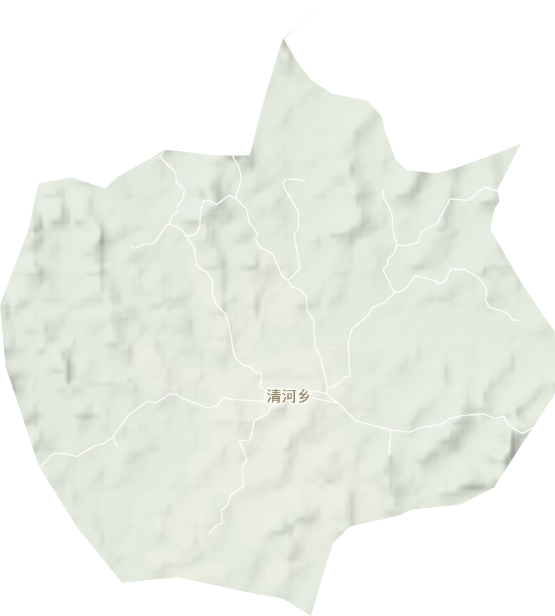 清河乡地形图