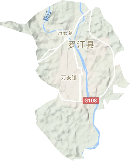 万安镇地形图