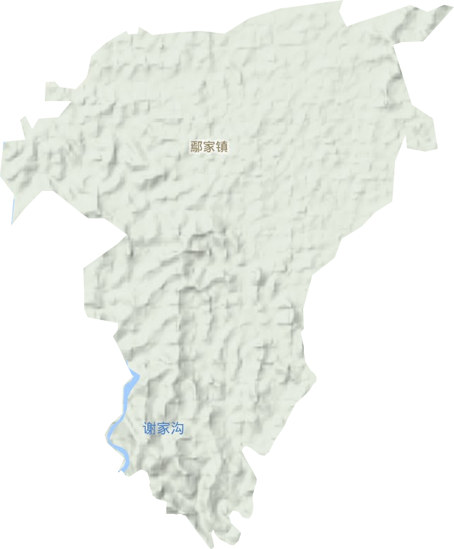 鄢家镇地形图