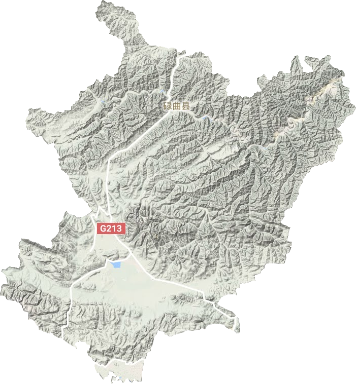 碌曲县地形图