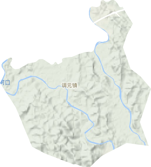 调元镇地形图