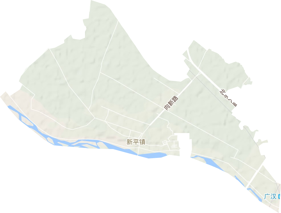 新平镇地形图