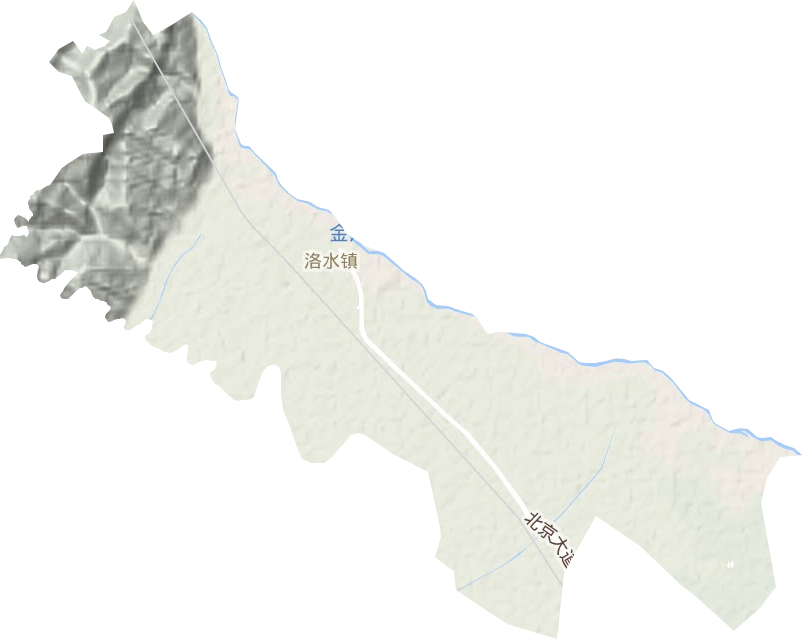 洛水镇地形图