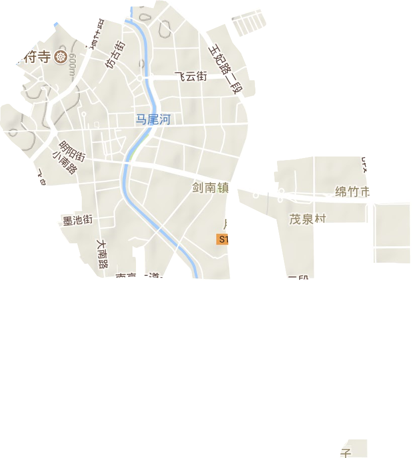 剑南镇地形图