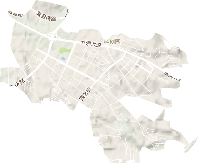 科创园街道地形图