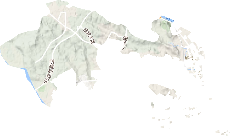 城郊乡地形图