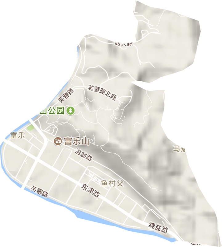 富乐街道地形图