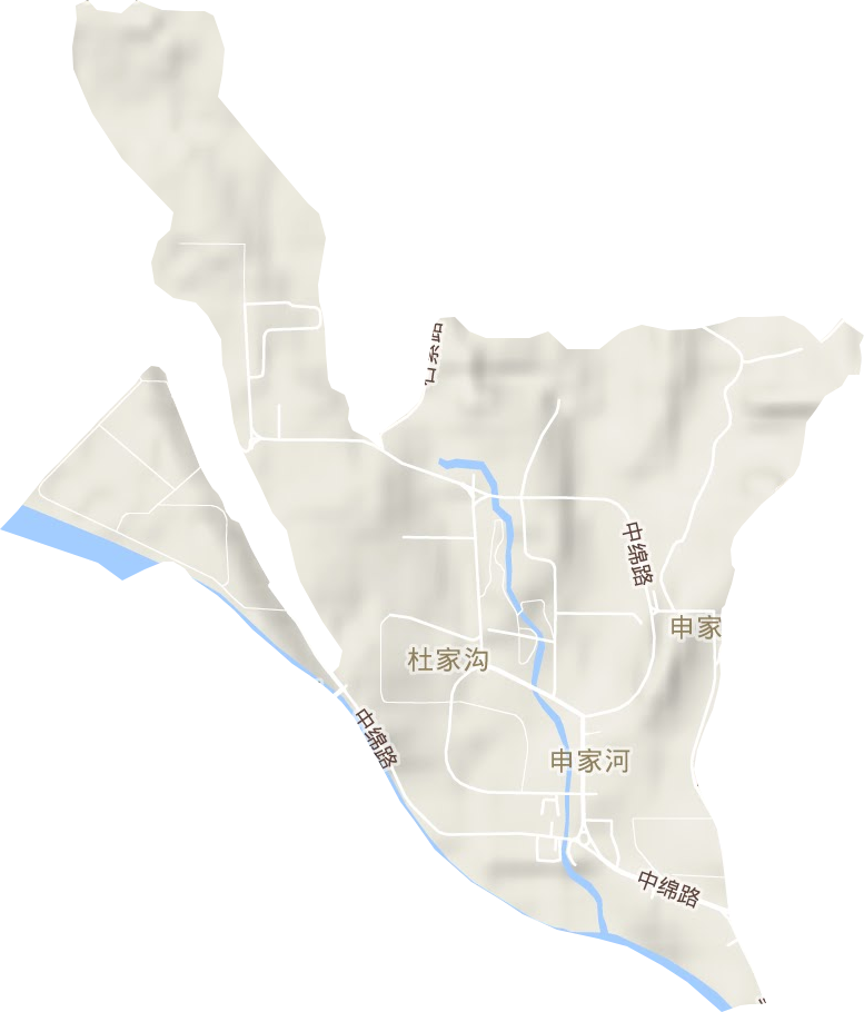 春雷街道地形图