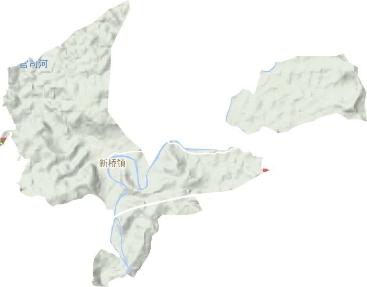 新桥镇地形图