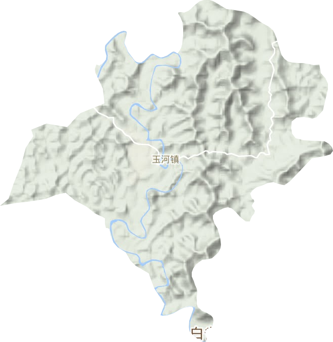 玉河镇地形图