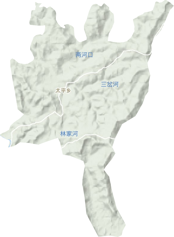 太平乡地形图