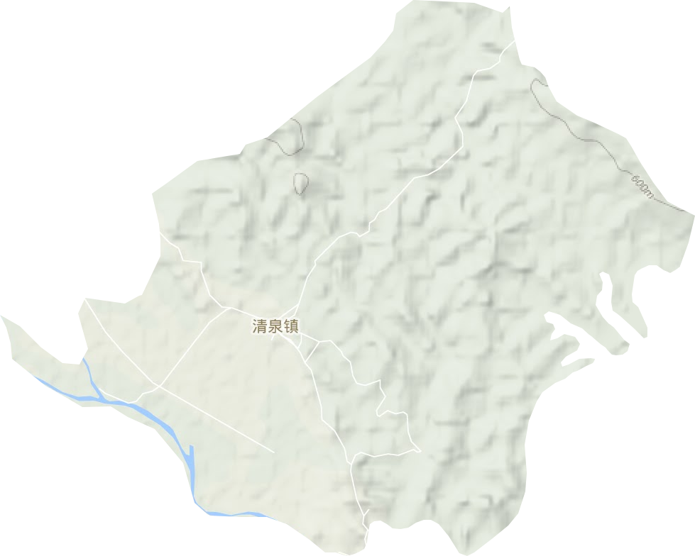 清泉镇地形图