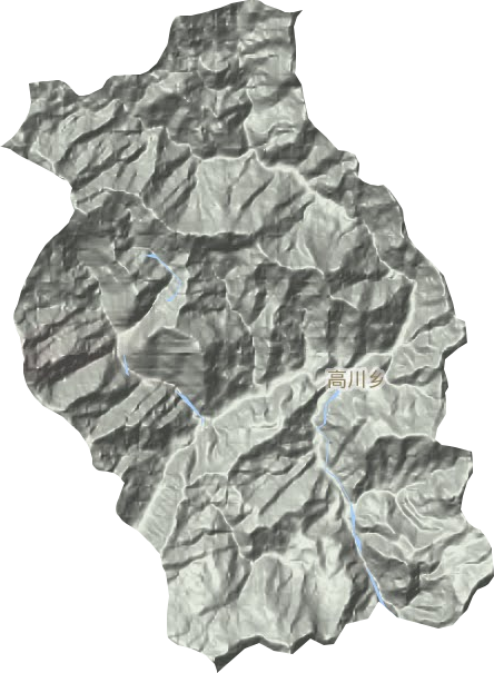 高川乡地形图