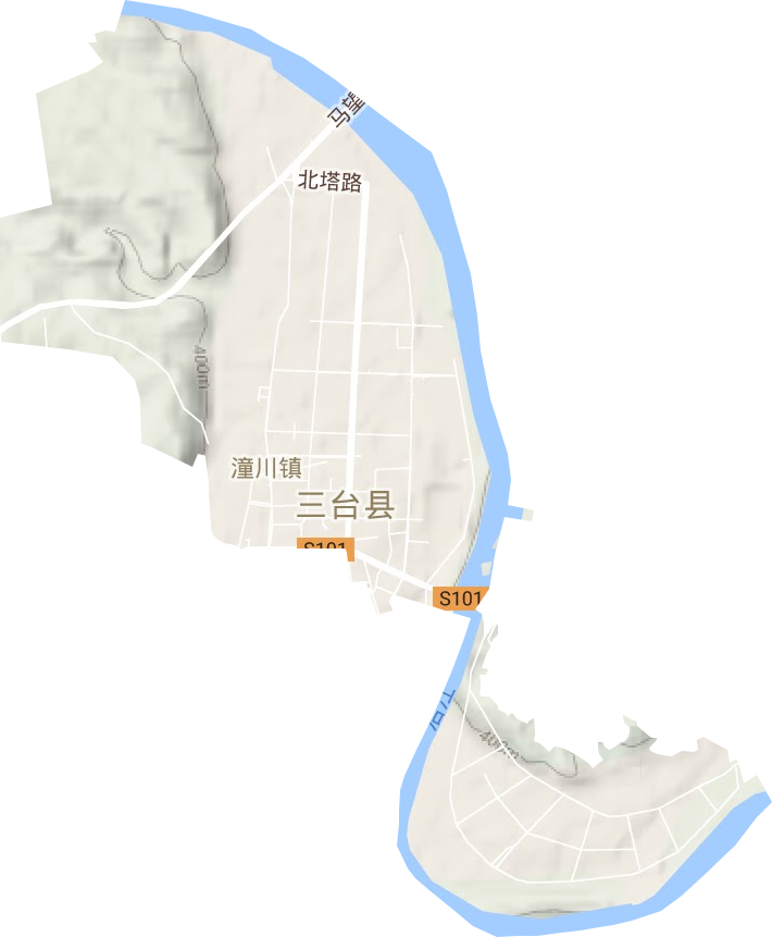 北坝镇地形图
