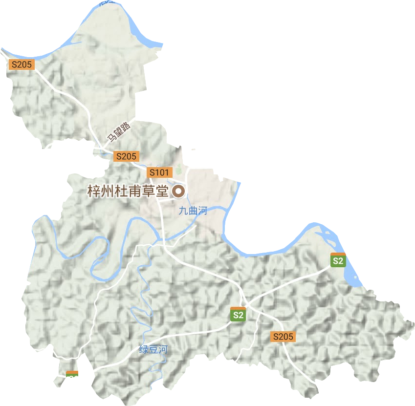 潼川镇地形图