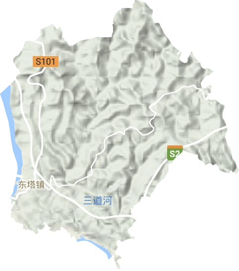 东塔镇地形图