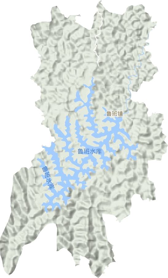 鲁班镇地形图