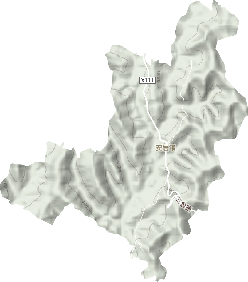 安居镇地形图