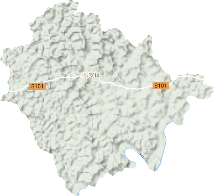 乐安镇地形图