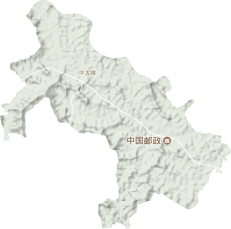 中太镇地形图