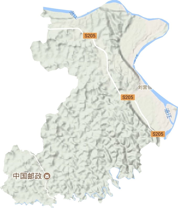 刘营镇地形图