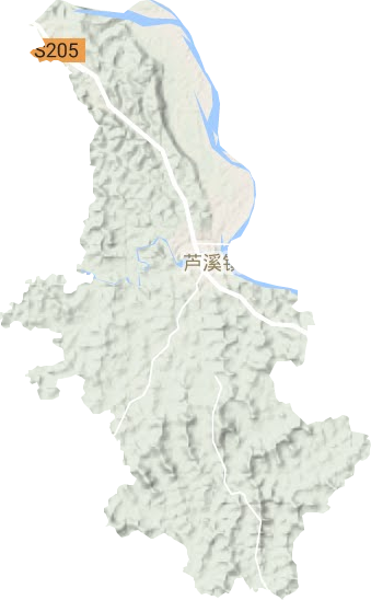 芦溪镇地形图