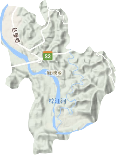 麻秧乡地形图