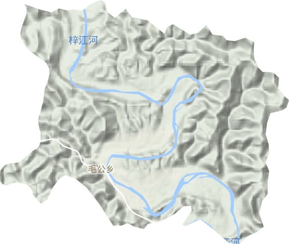 毛公乡地形图