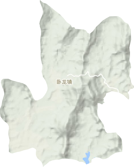 卧龙镇地形图