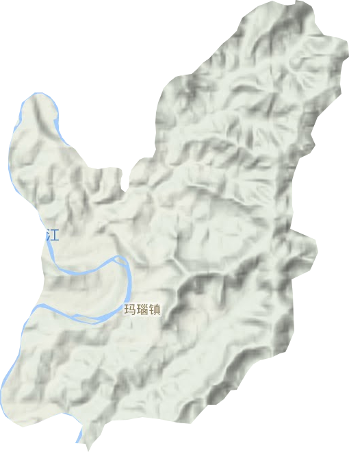 玛瑙镇地形图