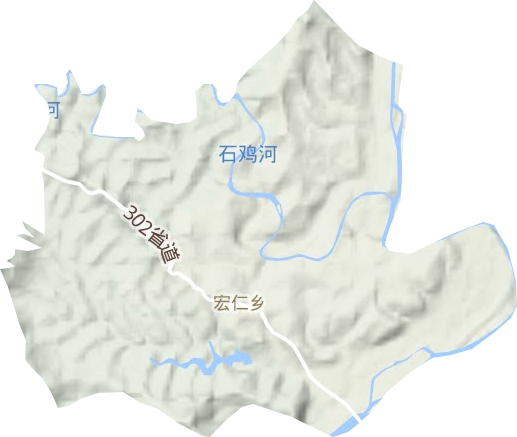宏仁乡地形图