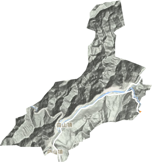 曲山镇地形图