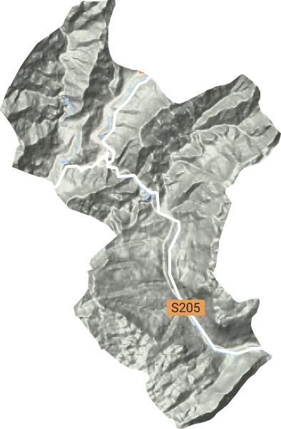 桂溪乡地形图