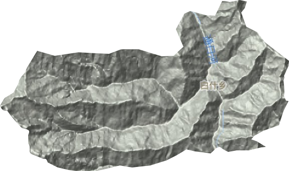 白什乡地形图