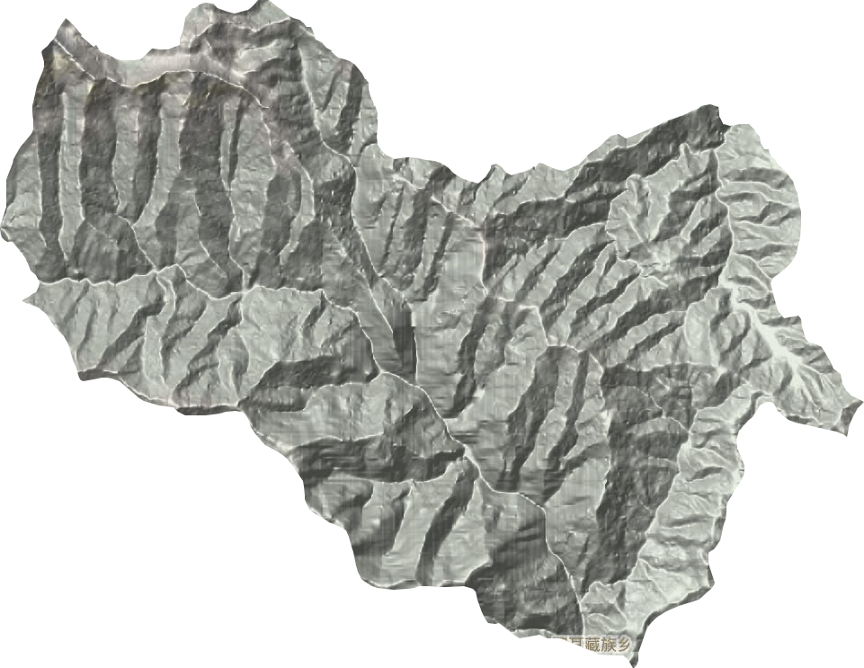 泗耳藏族乡地形图