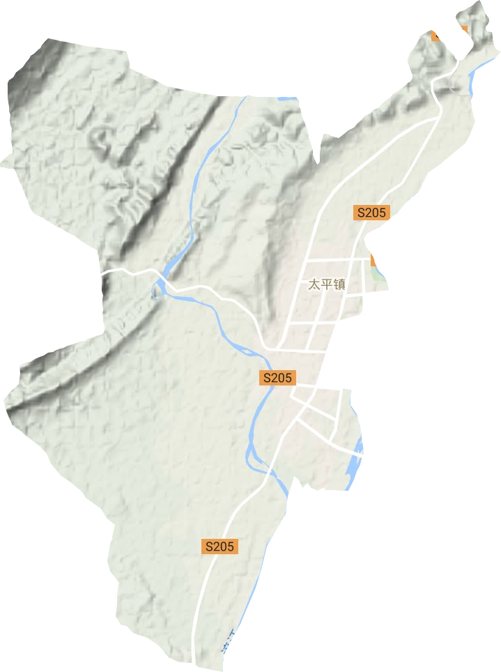 太平镇地形图