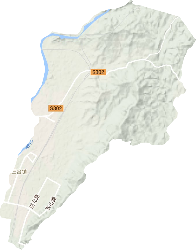 三合镇地形图