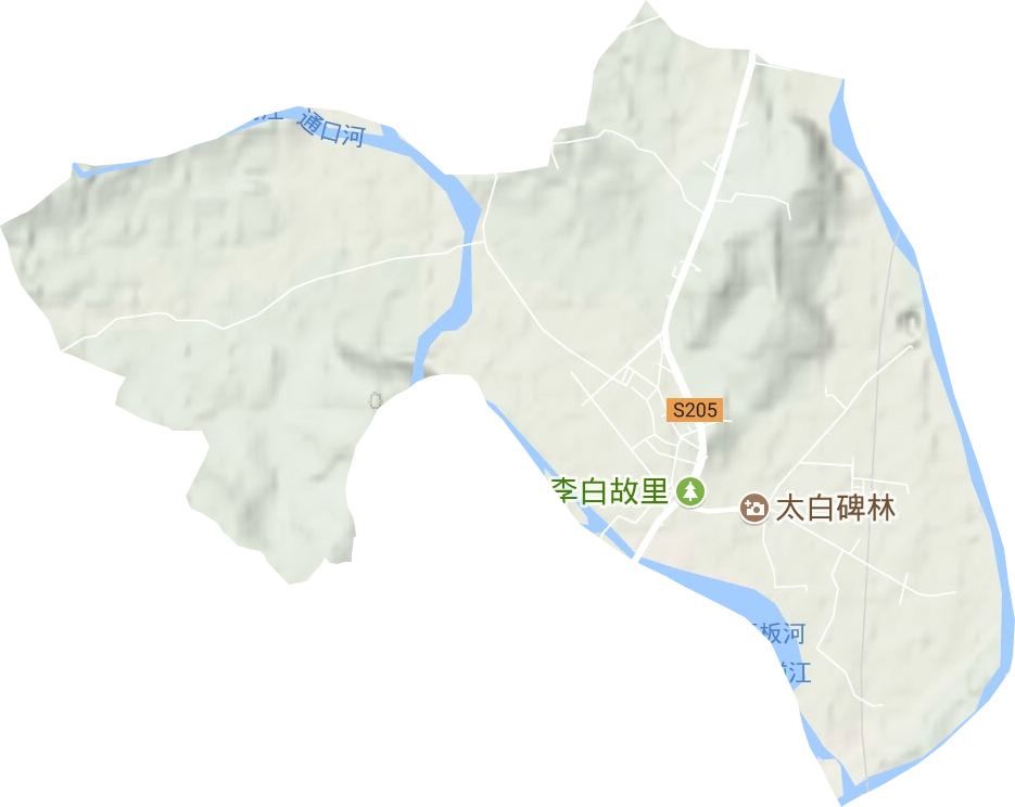 青莲镇地形图