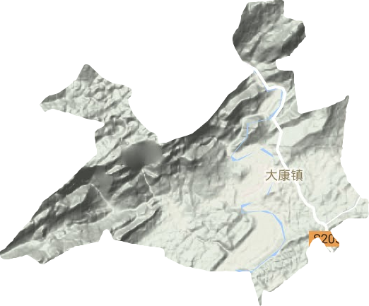 大康镇地形图