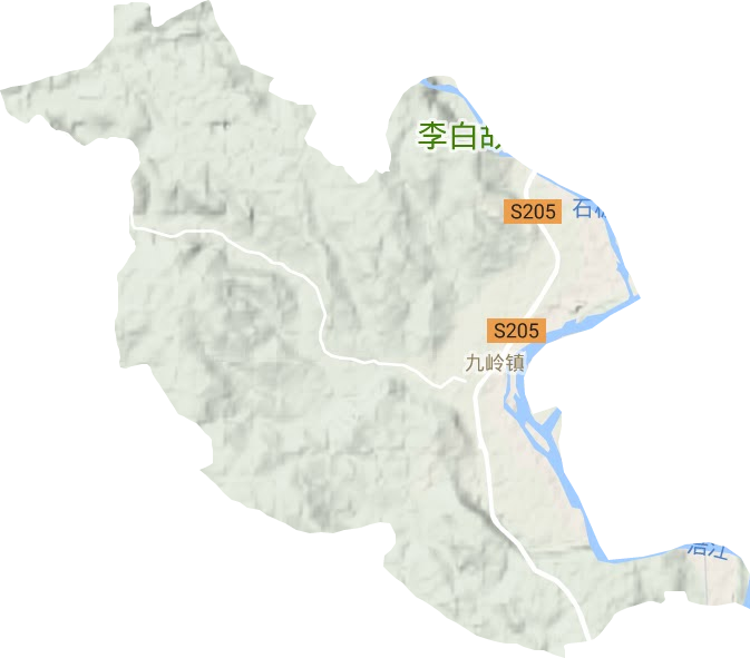 九岭镇地形图