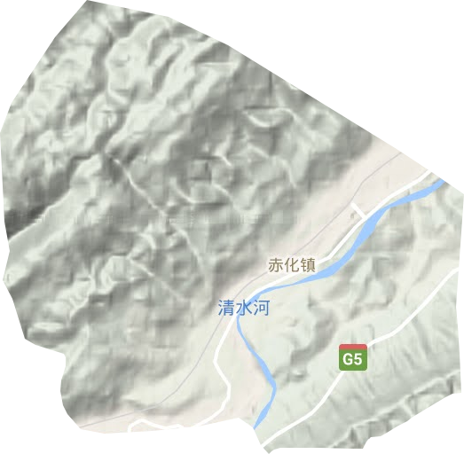 赤化镇地形图