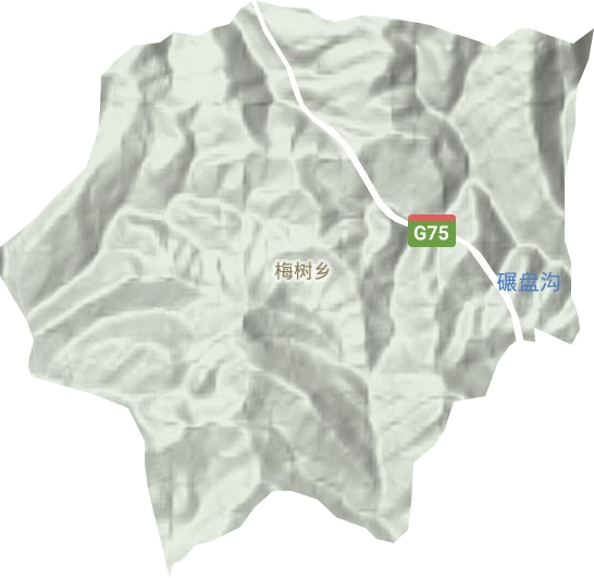 梅树乡地形图