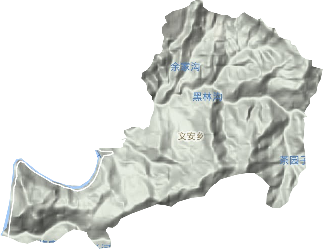 文安乡地形图