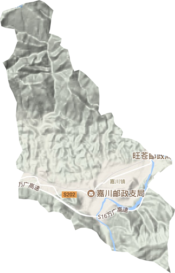 嘉川镇地形图