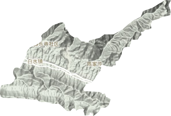 白水镇地形图