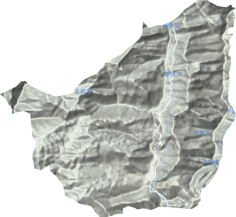 五权镇地形图